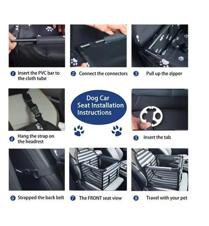 Waterproof Travel Dog Car Seat Cover & Carrier Hammock