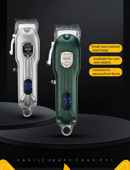 All-Metal Pet Hair Clipper – Low-Noise Grooming Trimmer