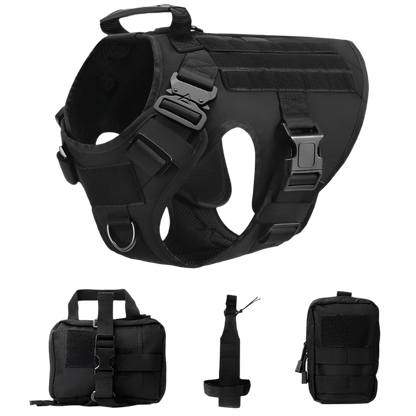 Tactical Military Dog Harness & Leash Set – Heavy-Duty Training Vest