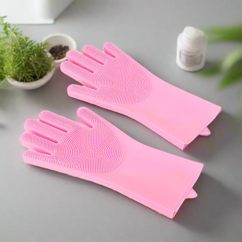 Magic Silicone Pet Grooming & Bathing Glove – Hair Removal & Scrubber