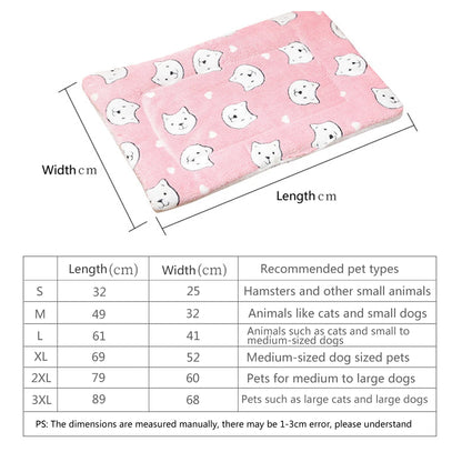 All-Season Thick Pet Bed – Soft Flannel Nest Cushion for Cats & Medium Dogs