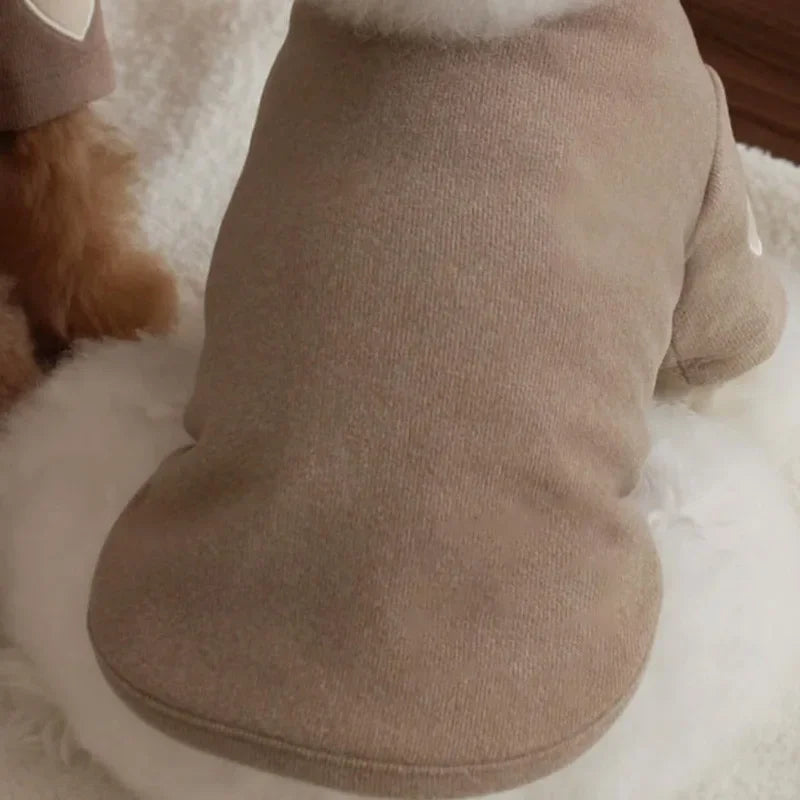 "Love Bear" Winter Hoodie for Dogs & Cats – Warm Designer Pet Clothing