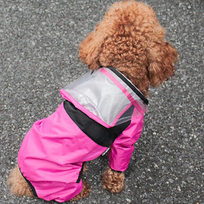 Dog Raincoat – Face Print Waterproof Hoodie-Style Jacket