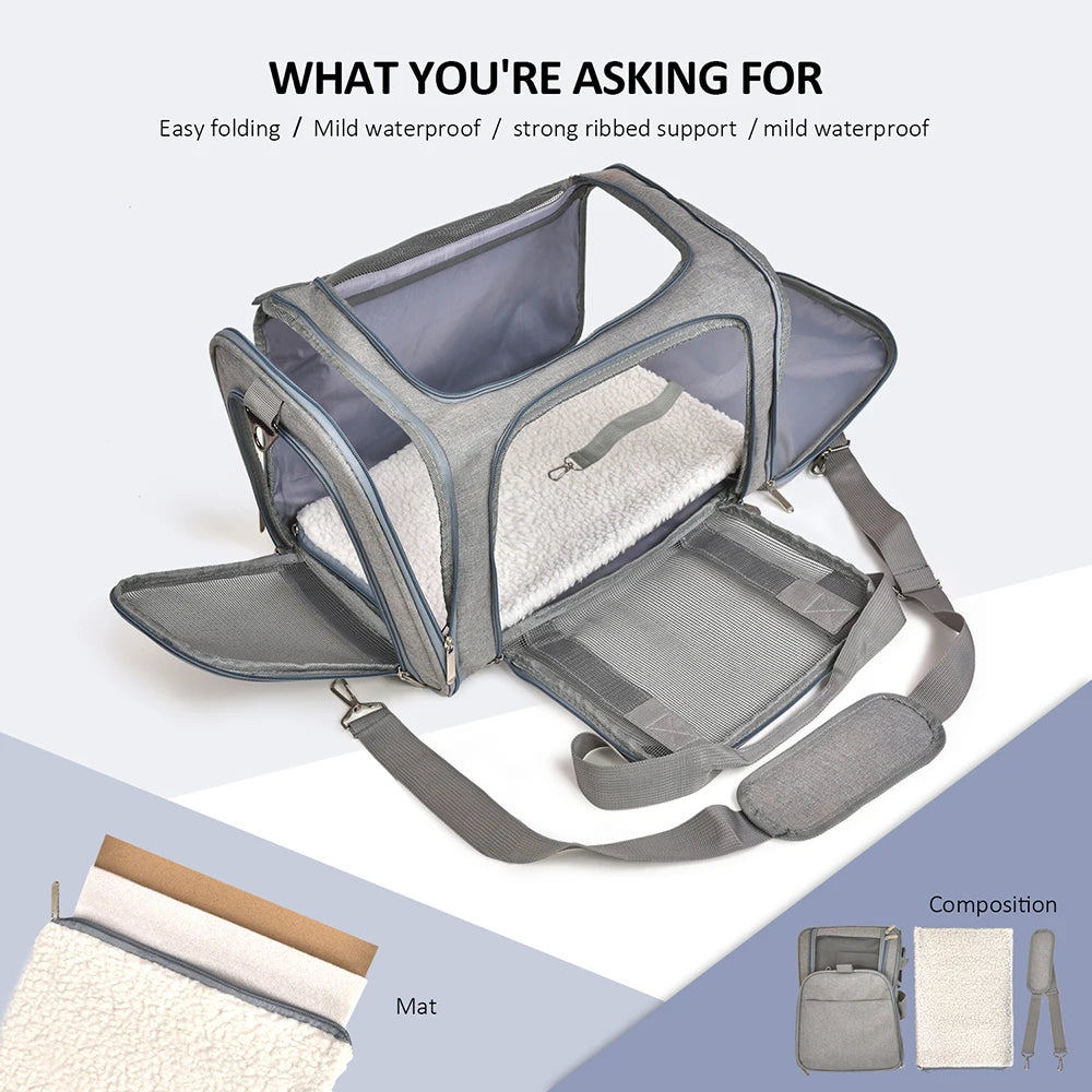 Dog Carrier Travel Backpack – Airline Approved, Waterproof & Claw-Resistant