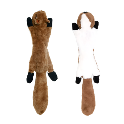 No-Stuffing Animal Dog Toy – Squeaky Plush with Crinkle Sound