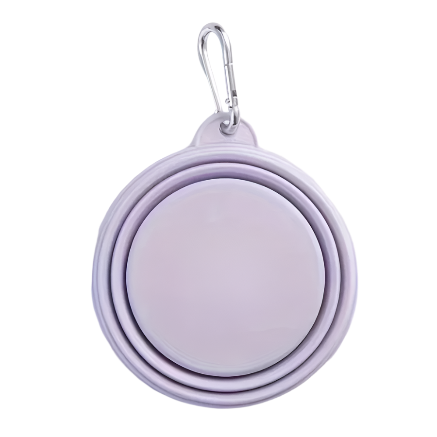 Compact Travel Pet Bowl – Hanging Silicone Dish for Dogs & Cats
