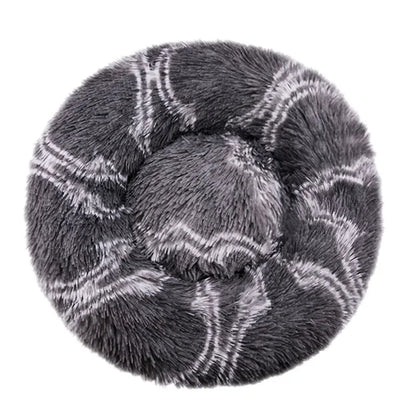 Round Plush Pet Bed – Soft Donut Bed for Cats & Dogs (40–90cm)