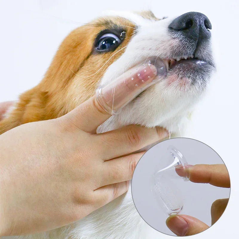 Super Soft Silicone Finger Toothbrush – Dental Care for Pets