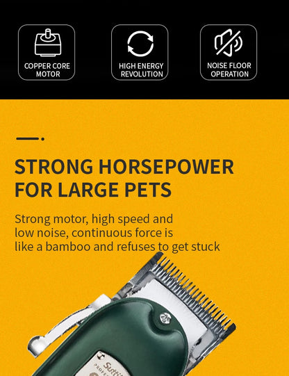 All-Metal Pet Hair Clipper – Low-Noise Grooming Trimmer