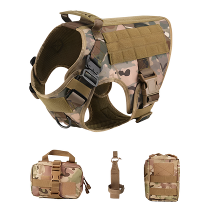Tactical Military Dog Harness & Leash Set – Heavy-Duty Training Vest