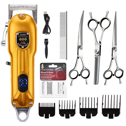 All-Metal Pet Hair Clipper – Low-Noise Grooming Trimmer