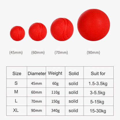 Indestructible Dog Ball – Solid Rubber Bite-Resistant Training Toy