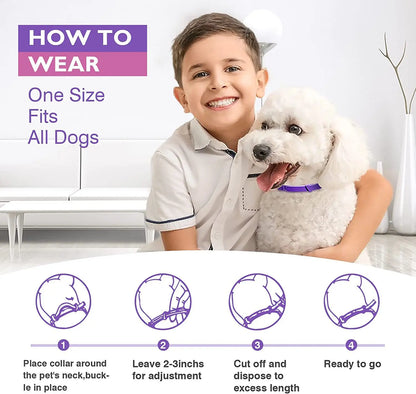Adjustable Pet Calming Collar – Lavender & Chamomile for Anxiety Relief