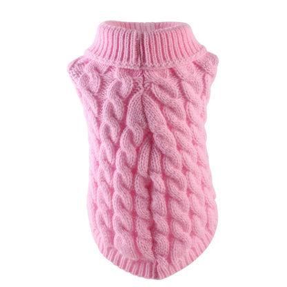 Classic Knit Dog Sweater – Warm Pullover for Small Breeds
