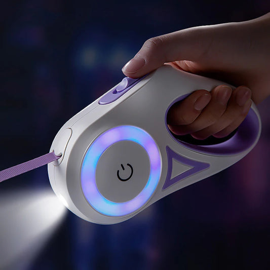 LED Retractable Dog Leash – Lighted Safety Leash, 3m/5m