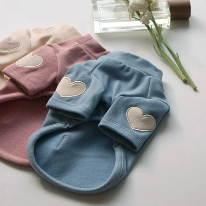 "Love Bear" Winter Hoodie for Dogs & Cats – Warm Designer Pet Clothing