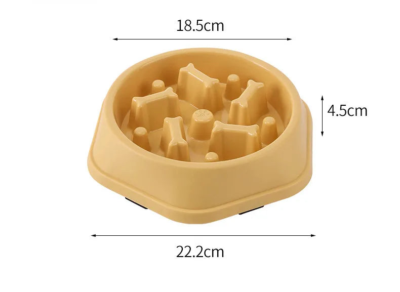 Anti-Choking Slow Feeder Pet Bowl – Non-Slip for Healthy Eating