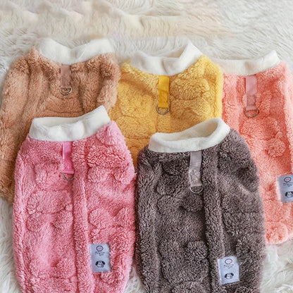 Warm Fleece Pet Sweater – Pullover for Small Dogs & Cats