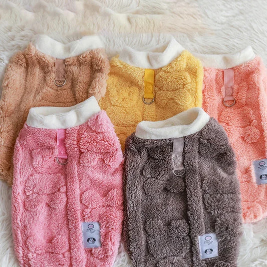 Warm Fleece Pet Sweater – Pullover for Small Dogs & Cats