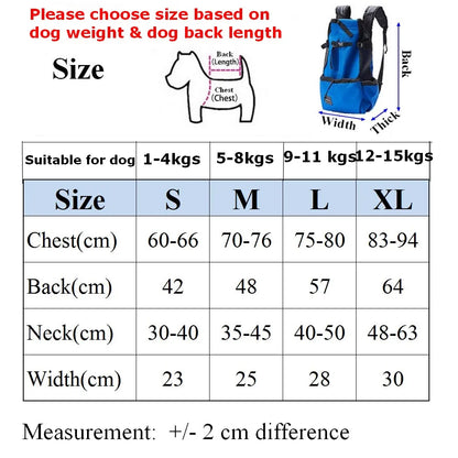 Hiking Dog Carrier Backpack – Breathable Travel Bag