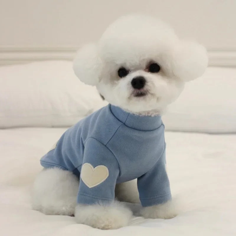 "Love Bear" Winter Hoodie for Dogs & Cats – Warm Designer Pet Clothing