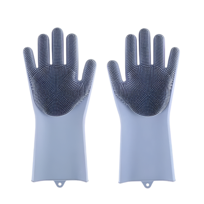 Magic Silicone Pet Grooming & Bathing Glove – Hair Removal & Scrubber