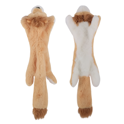 No-Stuffing Animal Dog Toy – Squeaky Plush with Crinkle Sound