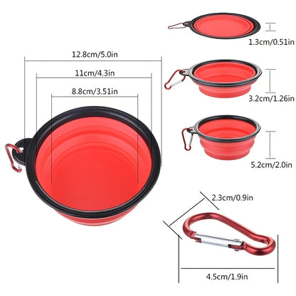 Collapsible Silicone Travel Pet Bowl – Portable Dish for Dogs & Cats