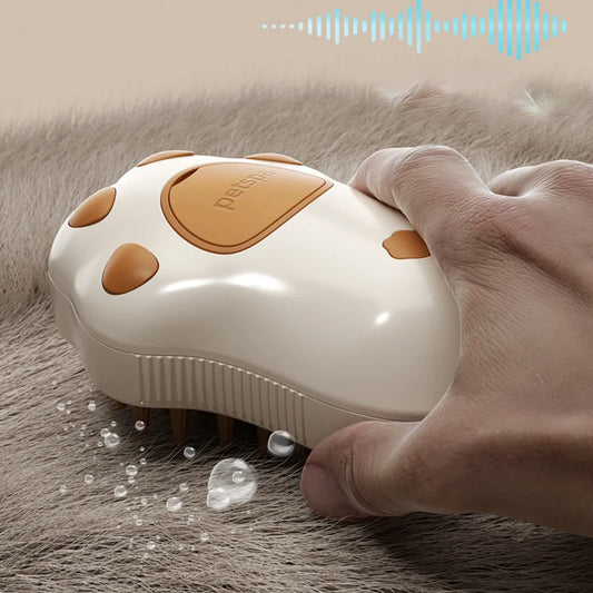 3-in-1 Steamy Pet Grooming Brush – Electric Spray Comb for Hair Removal & Massage