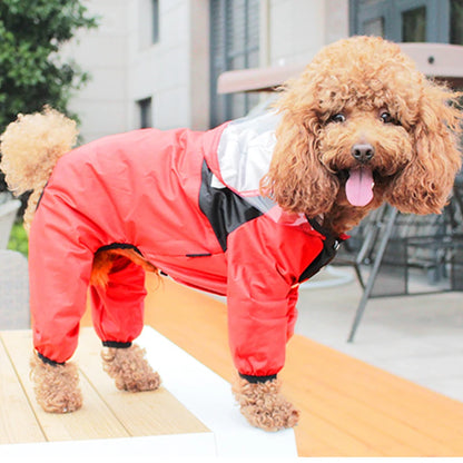 Dog Raincoat – Face Print Waterproof Hoodie-Style Jacket