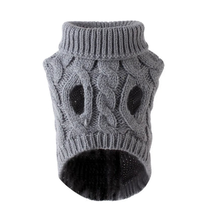 Classic Knit Dog Sweater – Warm Pullover for Small Breeds