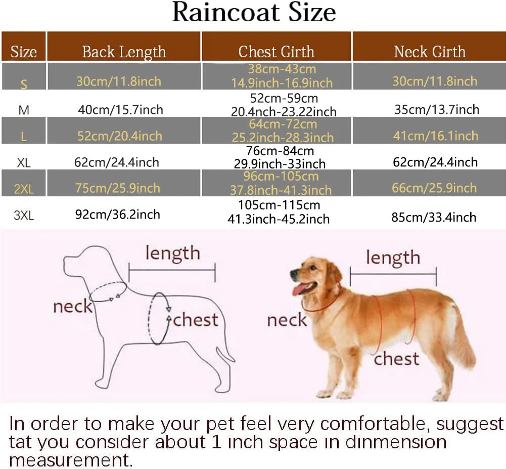 Hooded Dog Raincoat – Waterproof Reflective Cape