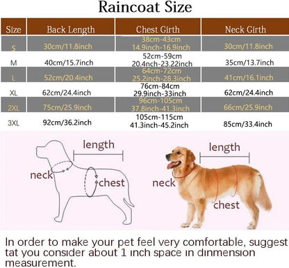 Hooded Dog Raincoat – Waterproof Reflective Cape