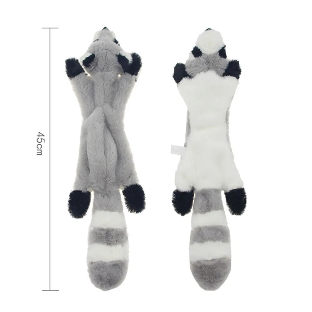 No-Stuffing Animal Dog Toy – Squeaky Plush with Crinkle Sound