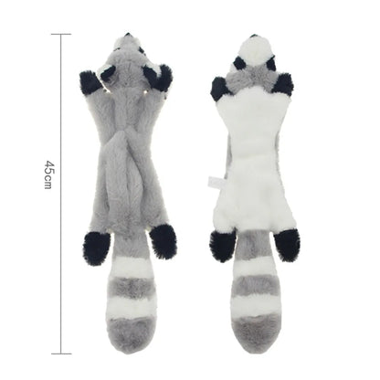 No-Stuffing Animal Dog Toy – Squeaky Plush with Crinkle Sound