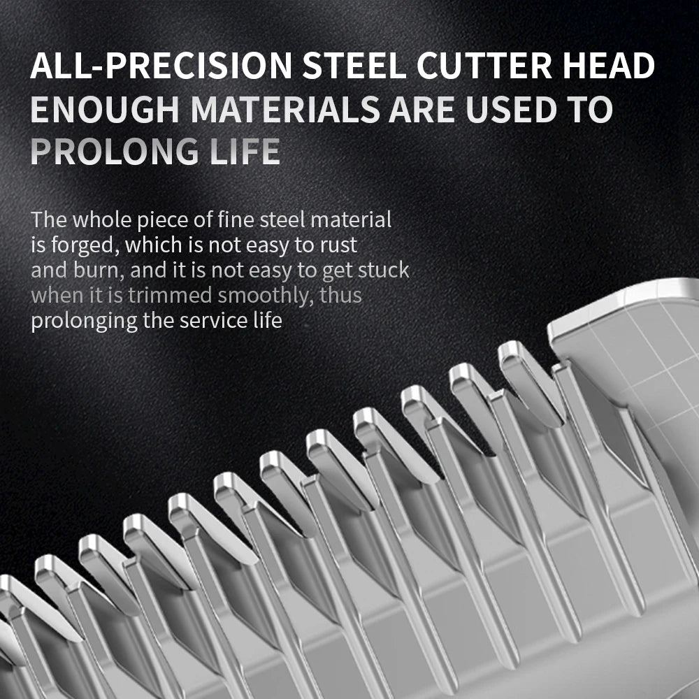 All-Metal Pet Hair Clipper – Low-Noise Grooming Trimmer