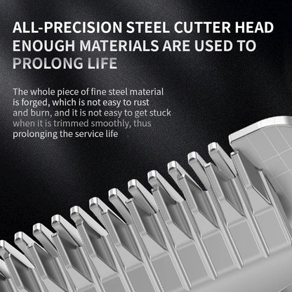All-Metal Pet Hair Clipper – Low-Noise Grooming Trimmer