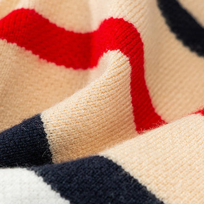 Luxury Striped Pet Cardigan – Cotton Sweater for Small Dogs & Cats