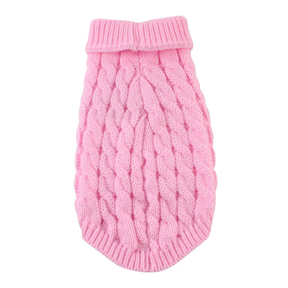 Classic Knit Dog Sweater – Warm Pullover for Small Breeds