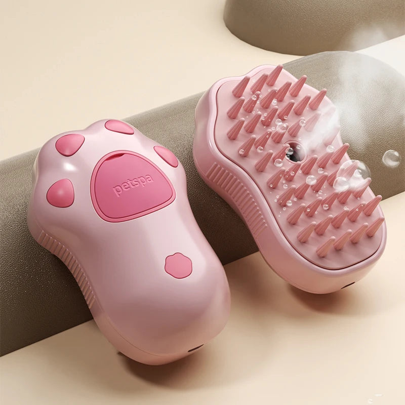 3-in-1 Steamy Pet Grooming Brush – Electric Spray Comb for Hair Removal & Massage