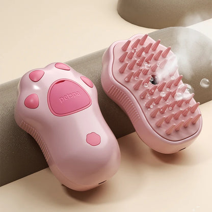 3-in-1 Steamy Pet Grooming Brush – Electric Spray Comb for Hair Removal & Massage