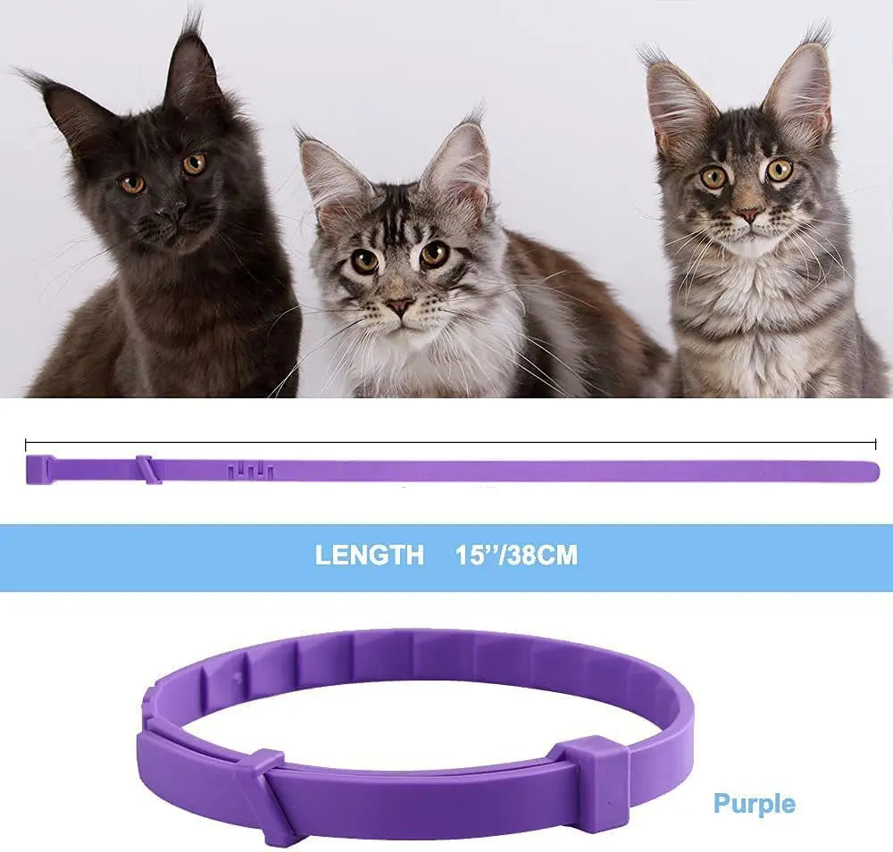 Adjustable Pet Calming Collar – Lavender & Chamomile for Anxiety Relief
