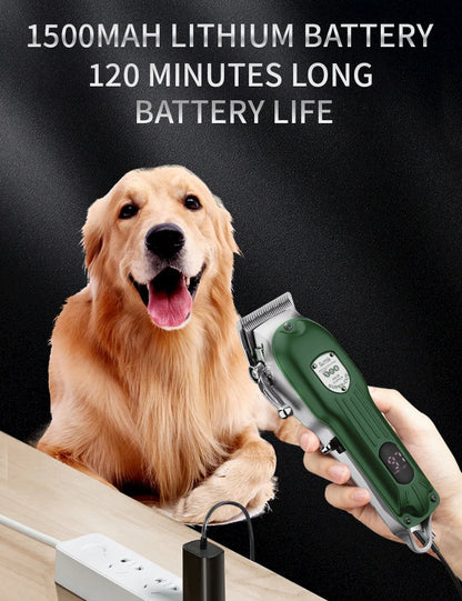 All-Metal Pet Hair Clipper – Low-Noise Grooming Trimmer
