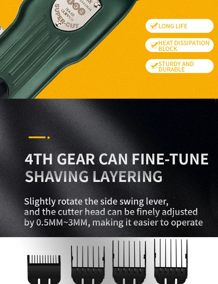 All-Metal Pet Hair Clipper – Low-Noise Grooming Trimmer