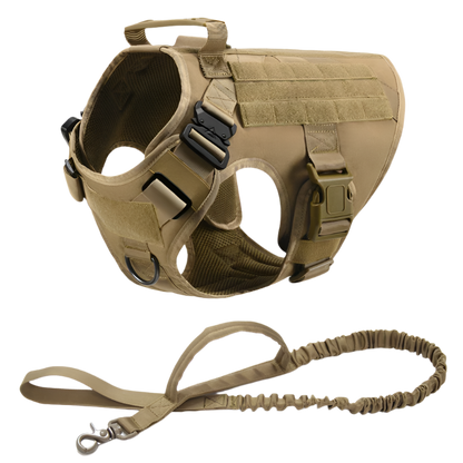 Tactical Military Dog Harness & Leash Set – Heavy-Duty Training Vest