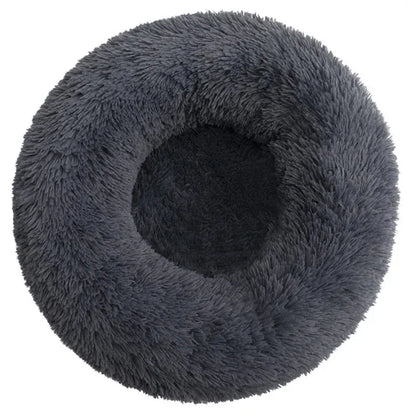 Round Plush Pet Bed – Soft Donut Bed for Cats & Dogs (40–90cm)