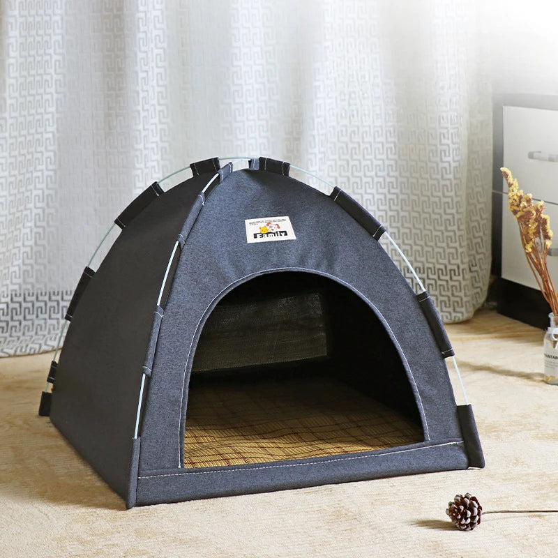 Foldable Pet Tent & Cat House – Breathable Four-Season Nest