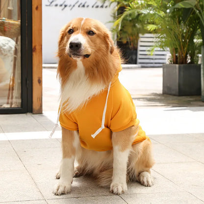 Fleece Pet Hoodie for Large Dogs – With Hat & Zip Pocket