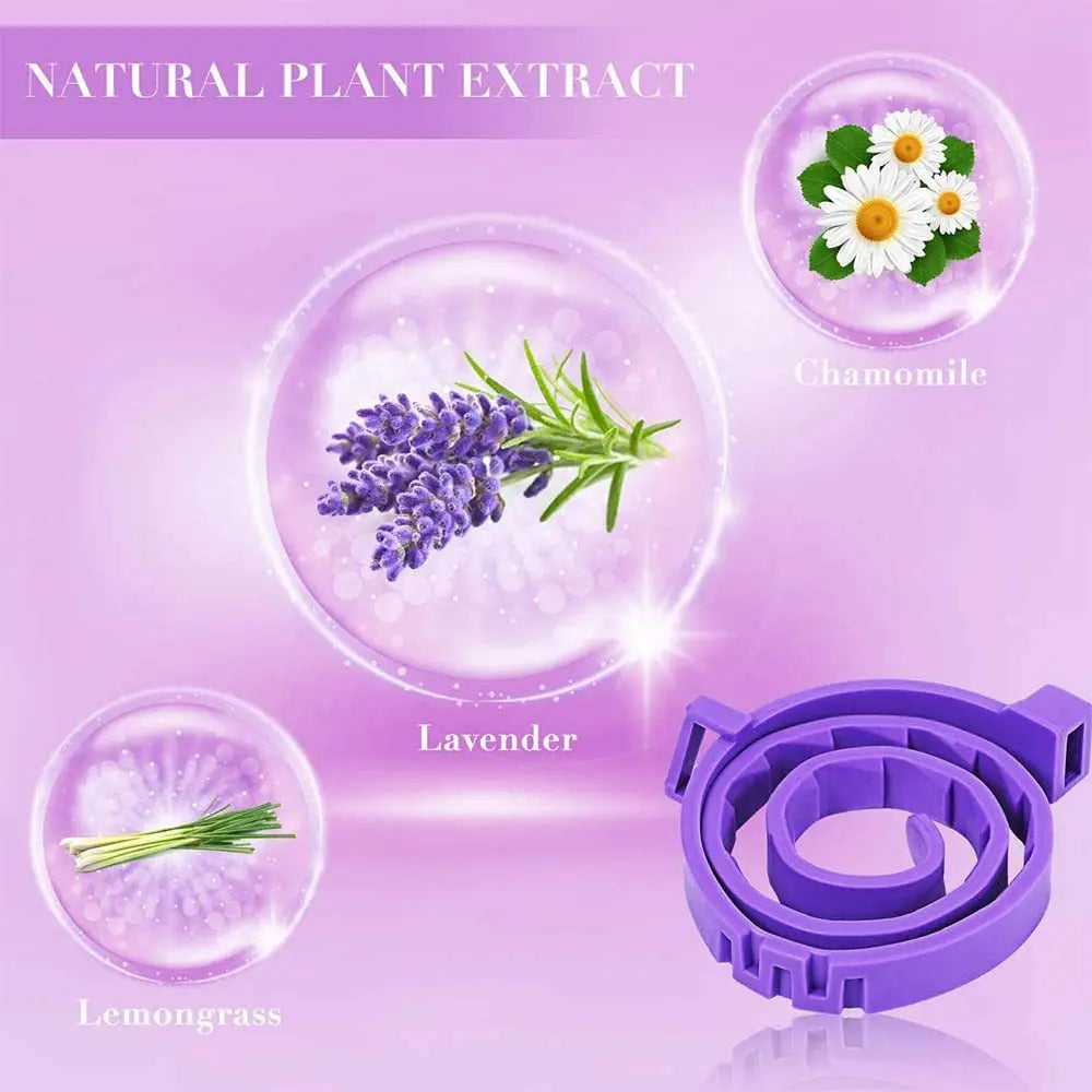Adjustable Pet Calming Collar – Lavender & Chamomile for Anxiety Relief
