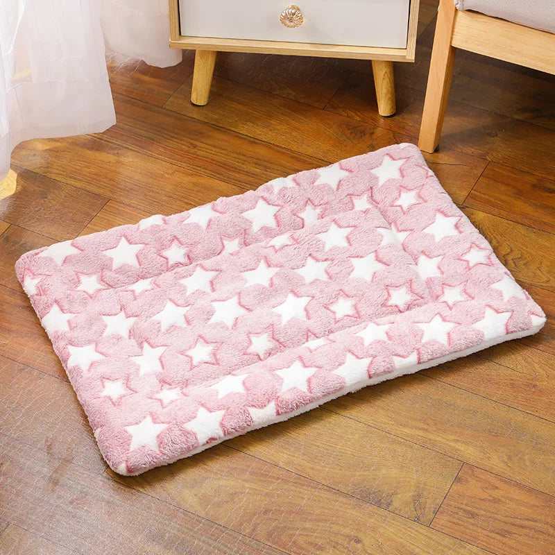 All-Season Thick Pet Bed – Soft Flannel Nest Cushion for Cats & Medium Dogs